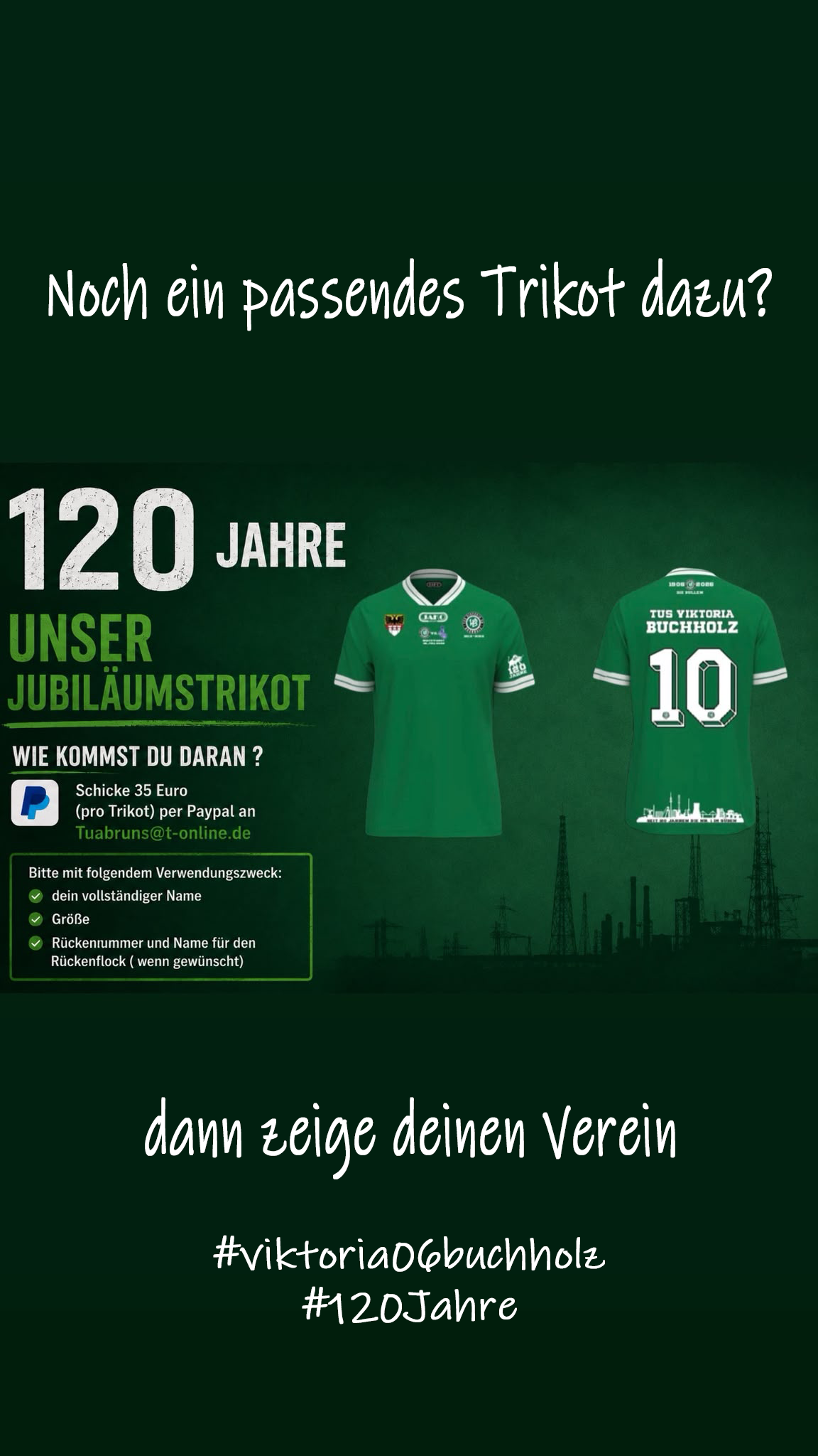 120 Jahre Jubiläumstrikot Viktoria 06 Buchholz